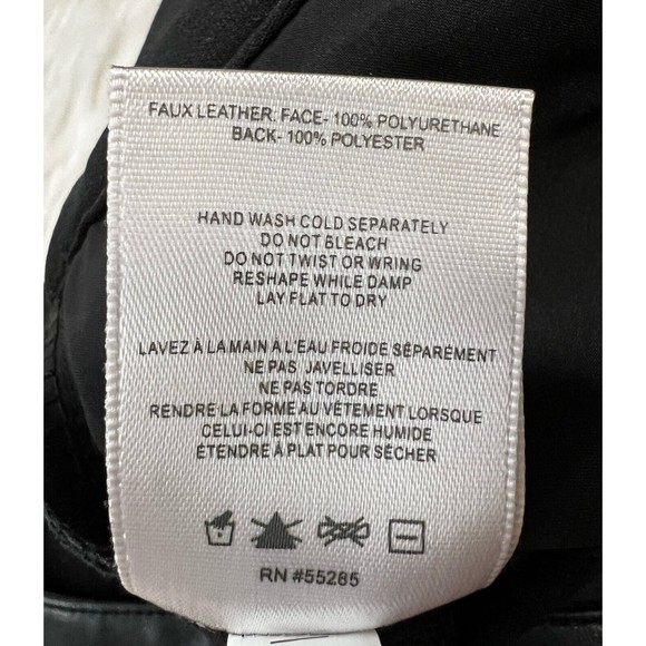 Express x Negin Mirsalehi Womens Faux Leather Ankle Pant Black Size 4 - Picture 6 of 8